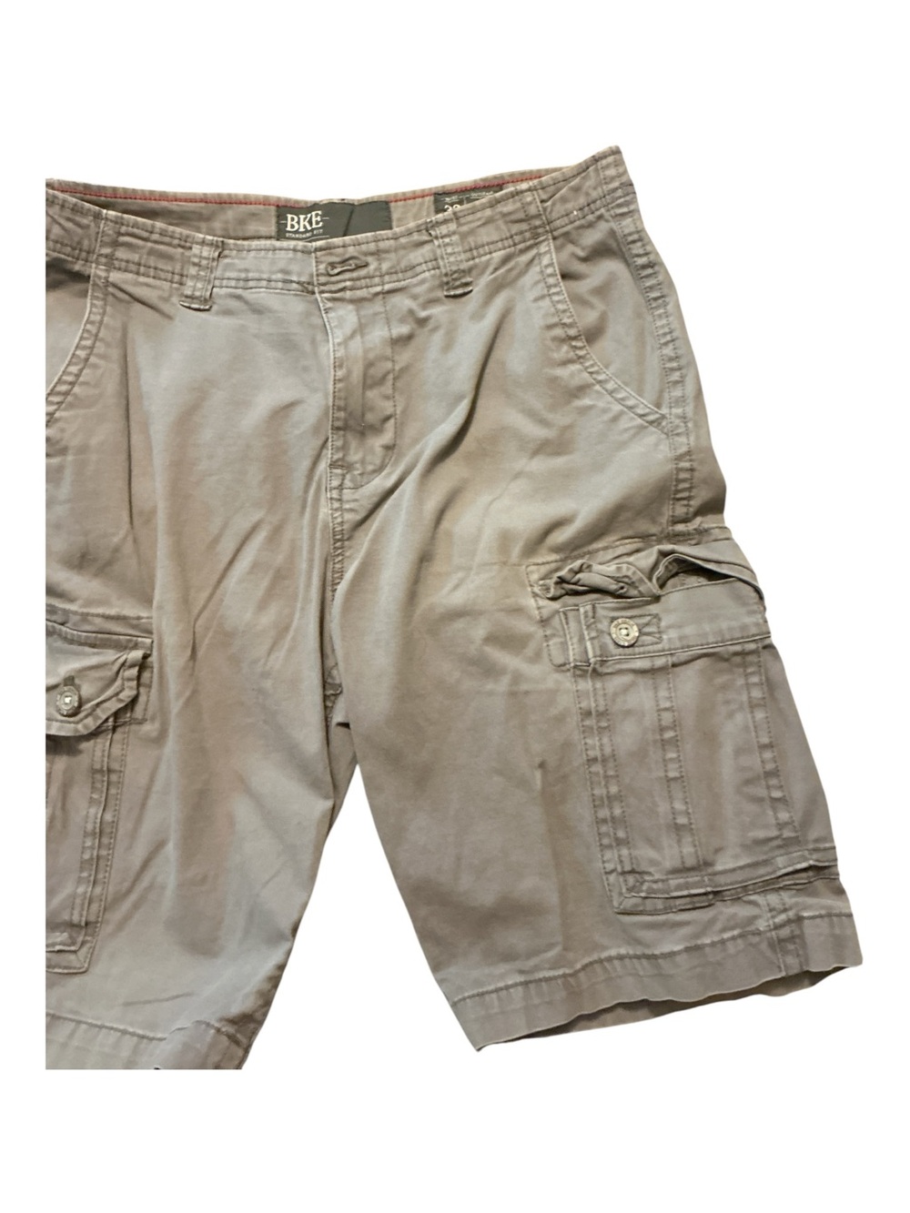BKE Men's Tan Cargo Shorts with Multiple Pockets